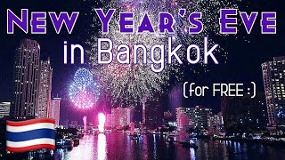 New Years Eve fireworks in Bangkok • Best spot on the river • ICONSIAM • Thailand 🇹🇭 [upl. by Wunder]