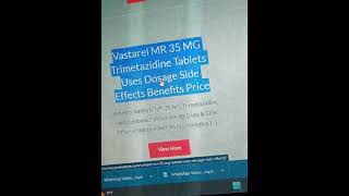 Vastarel MR 35 MG Trimetazidine Tablets Uses Dosage Side Effects Benefits Price [upl. by Xer]