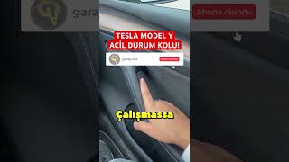 Tesla Model Y Acil durum kolu shorts [upl. by Asor]