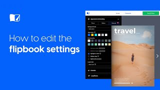 How to Edit the Flipbook Settings  Flipsnackcom [upl. by Strain616]