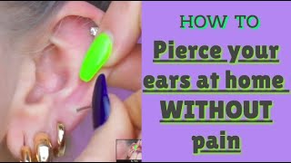 How I Pierced my Cartilage at Home Safely  Alyssa Nicole [upl. by Normalie]