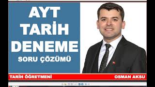 AYT TARİH  BRANŞ DENEMELERİ 7  SORU ÇÖZÜMÜ  YKS 2021  AYT 2021  TYT 2021 [upl. by Ria]