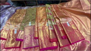 chickpet Bangalore wholesale silk sareesFrom 395 Single saree courier available [upl. by Isiah]