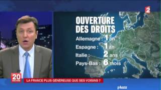 Chômage  La France plus généreuse que ses voisins européens [upl. by Apoor]