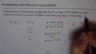 Given Probability Find the Numbers [upl. by Ecenahs134]