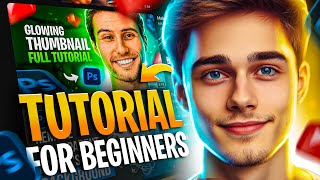 Make Glowing youtube thumbnails in Photoshop  FREE Actions  Beginners Tutorial [upl. by Etan]