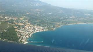 A320 Cockpit View Landing at Samos Island Greece SMILGSM [upl. by Aroda335]