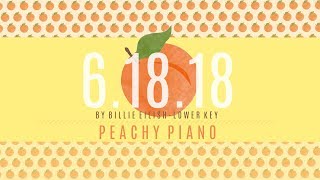 61818  Billie Eilish  Piano Backing Track Lower Key [upl. by Guglielma]