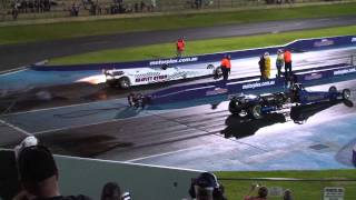 Jet Dragster crash Perth Motorplex 30112013 [upl. by Ettelocin138]