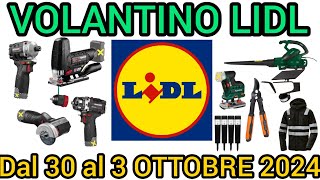 VOLANTINO LIDL PARKSIDE FAI DA TE DAL 3 OTTOBRE 2024 volantinospesa performance bricolage lidl [upl. by Alcot]