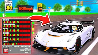 I Put TITAN UPGRADES On The FASTEST CAR In Roblox Driving Empire [upl. by Seraphina]