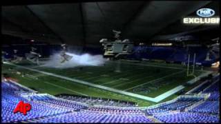 Raw Video Snow Causes Metrodome Roof Collapse [upl. by Ahsram]