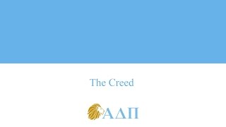 The Creed Alpha Delta Pi Song [upl. by Eatnoed]