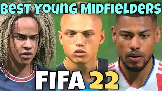 FIFA 22 Best Young Midfielders  Wonderkids with Real Face  Best Midfielders Career Mode [upl. by Gaither137]