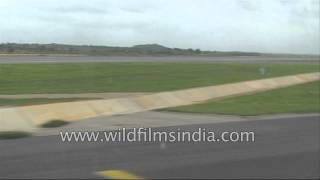 Flight lands at Rajiv Gandhi International Airport Hyderabad [upl. by Malvia7]