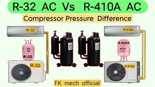 R32 Vs R410A  Compressors Pressure Difference [upl. by Annaitat]