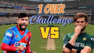 Muhammad Amir Vs Shaheen Shah Afridi one over challenge match  Real Cricket 24  New Challenge [upl. by Acitel445]