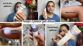 Philips wireless epilator 2in1 full review Facial Hair removal  Pcod Hair removal Gunjanrajput [upl. by Losse]