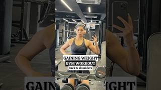 WEIGHT GAIN EXERCISES back and shoulders GYM WORKOUT gainingweight musclegain [upl. by Rosemaria]