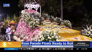 Rose Parade floats ready to roll [upl. by Ihcas]