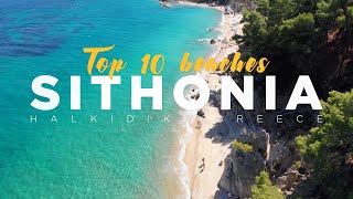 Top 10 Sithonia Beaches  Halkidiki Greece 4K  visitsithoniacom amp Bladde Production© [upl. by Ketchum]