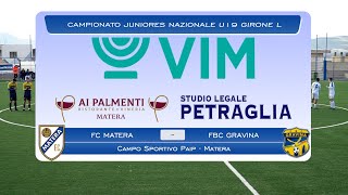 🎥  U19 HIGHLIGHTS FC Matera  FBC Gravina [upl. by Attena]