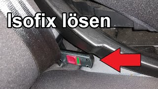 Isofix Base ausbauen  Isofix lösen Kindersitz entfernen Anleitung [upl. by Ontine]