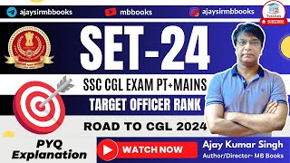 SSC SET 24  ROAD TO SSC CGL 2024 🔥 PYQ ENGLISH PRACTICE  TARGET SELECTION  AJAY SIR  MB BOOKS [upl. by Menides]