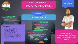 Chapter1Origin of Soil  Geological Cycle  Soil Mechanics  In Odia [upl. by Byrdie210]