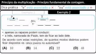 Princípio Fundamental da Contagem  Dica 2  Exercício [upl. by Enialed]