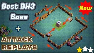 New Best BH3 base  Anti Barcher  Clash of Clans  Builder Hall 3  w Replays [upl. by Aihseken]