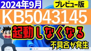 【Windows 11】更新プログラムKB5043145の不具合について 最新版 不具合 windows11 [upl. by Newbold]