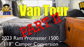 Van Tour PART II  Toilet Woes  Promaster 1500 LR 118” Camper Conversion Nobuild 🥰 [upl. by Bathsheeb]