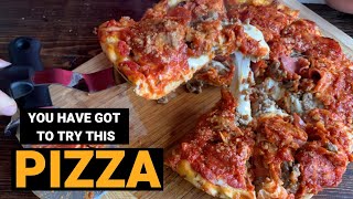 How to Make Pizza in a Cast Iron Skillet  Deep Dish Pizza Recipe [upl. by Roxanne]