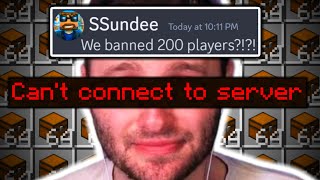 Shutting Down SSundee’s PaytoWin Minecraft Server – 200 Players BANNED [upl. by Atoiyanap]