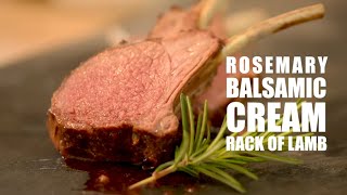 ROSEMARY BALSAMIC CREAM LAMB RACK  Tasty and aromatic lamb chops easy to make at home [upl. by Nert]