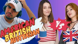 American Accent Vs British Accent Vs Australian Accent In TikTok [upl. by Zebaj]