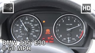 BMW 335i E90 060 mph Manual Tranmssion with Launch [upl. by Irmina]