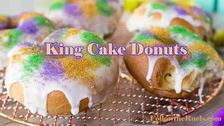 King Cake Donuts aka Mini King Cakes [upl. by Zeitler475]