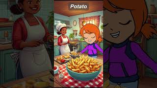 Potato Fries Fun Rhyme for Kids  Catchy Song About Crispy Fries  Kids Snack Song rhymes [upl. by Neelasor547]