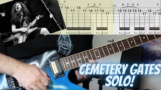 Cemetery Gates Guitar Solo with Guitar Tabs E Standard Tuning  Pantera  Dimebag Darrell [upl. by Chick]