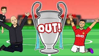 😂MAN UTD ARE OUT OF EUROPE😂 01 vs Bayern Parody Goals Highlights Champions League 2023 [upl. by Dysart]