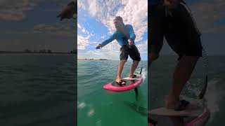 Power Assisted Hydrofoil Surfing with the Foil Drive Gen2 shorts efoil [upl. by Amsirak]