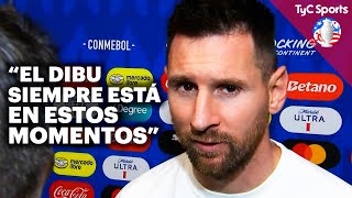 MESSI Y LOS JUGADORES DE LA SCALONETA LUEGO DEL PARTIDO SUFRIDO ANTE ECUADOR Y EL PASE A SEMIFINAL💪🏻 [upl. by Madelena]