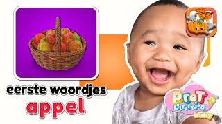 Baby Eerste Woordjes • APPELS • Baby tv Nederlandse Baby filmpjes • Eerste Woordjes Leren [upl. by Eissat864]