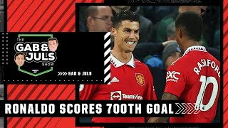 ‘OUT OF THIS WORLD’ Big praise after Cristiano Ronaldo scores 700th club career goal  ESPN FC [upl. by Hotze]