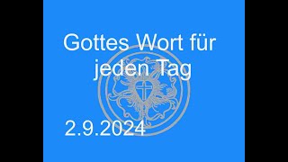 292024 Gottes Wort für jeden Tag [upl. by Yerffoeg]