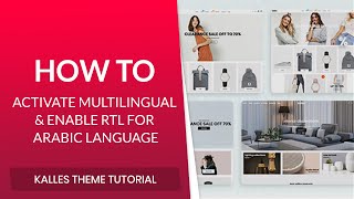 34 How to activate Multilingual and enable RTL for Arabic language  Kalles Shopify theme [upl. by Anihc634]