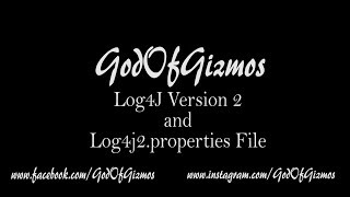 Log4j2 Setup Using Log4J2properties file [upl. by Skutchan]