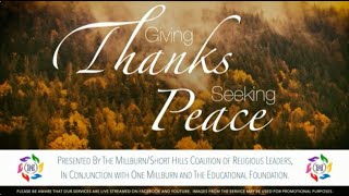 Giving Thanks  Seeking Peace Interfaith Worship Service  430pm November 19 2023 [upl. by Nazler]